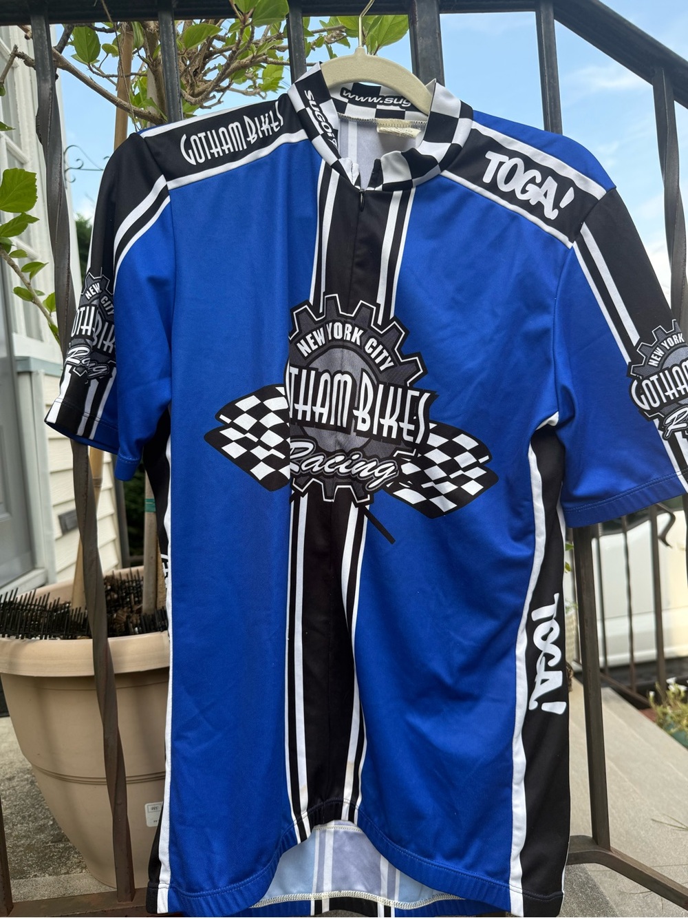 SUGOI Blue and Black Gotham Bikes Racing Jersey